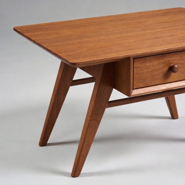 Mid Century Modern Side Table With Drawer